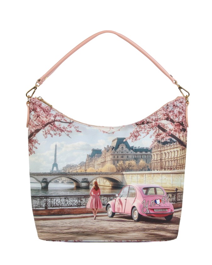  Ynot - Borsa a Spalla Hobo in Ecopelle con Manico Singolo
