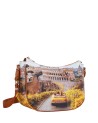  Ynot - Borsa a Sacca con Tracolla in Ecopelle Stampa Città