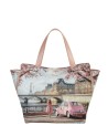  Ynot - Tote Bag Tg. M in Ecopelle Stampa Città Yesbag