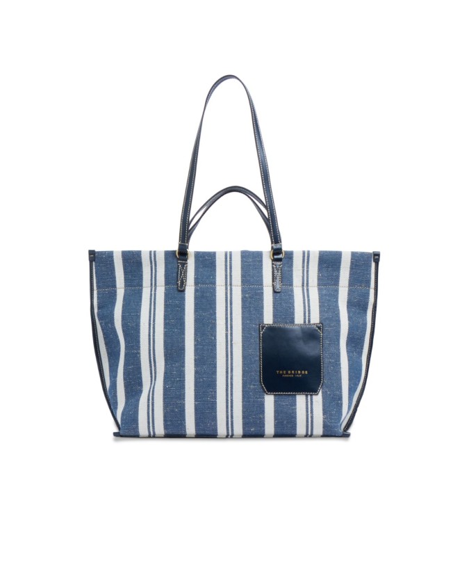  The Bridge - Borsa shopper in pelle e tessuto Luna