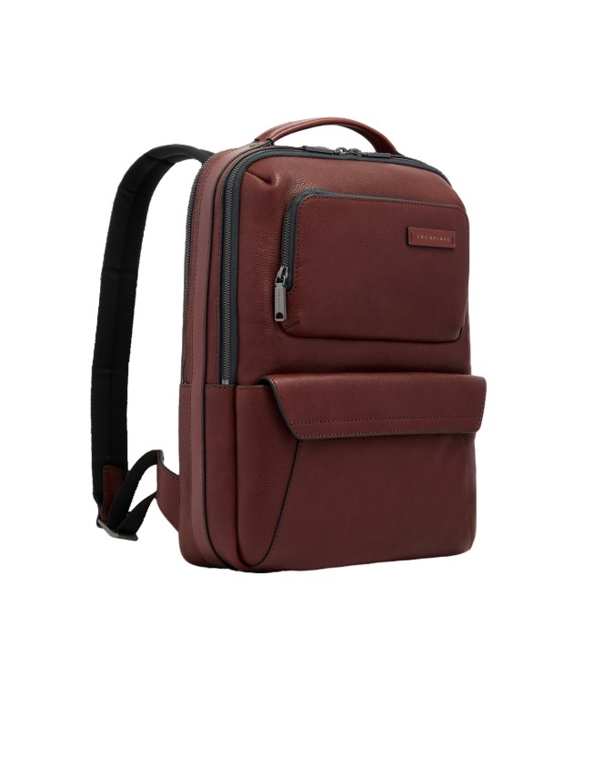  The Bridge - Zaino in pelle uomo con tasche frontali Ludovico
