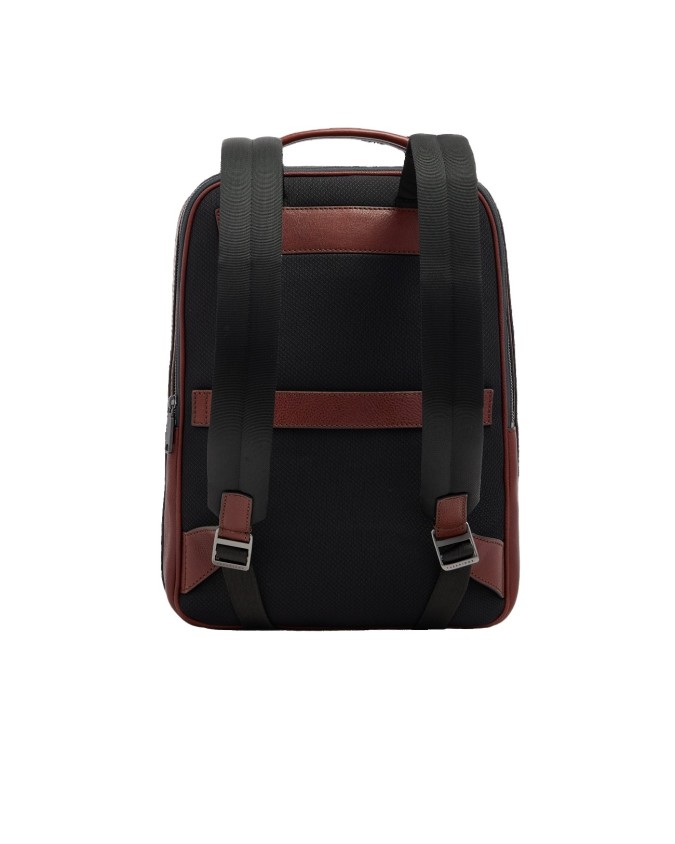  The Bridge - Zaino in pelle uomo con tasche frontali Ludovico