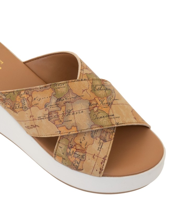  Alviero Martini Prima Classe - Sandali zeppa incrociati in eco