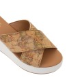  Alviero Martini Prima Classe - Sandali zeppa incrociati in eco