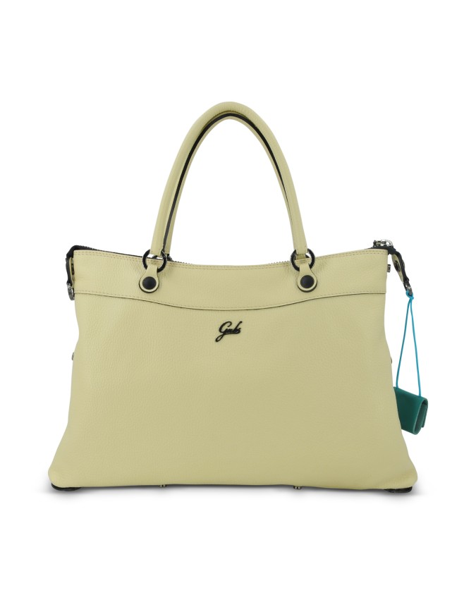  Gabs - Borsa piatta in pelle con tasca esterna Tg. 