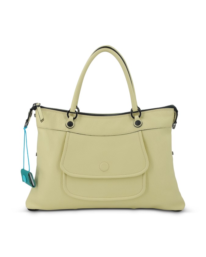  Gabs - Borsa piatta in pelle con tasca esterna Tg. 