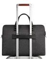  Piquadro - Cartella 2 comparti PC 15,6'' in pelle e tessuto