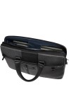  Piquadro - Cartella 2 comparti PC 15,6'' in pelle e tessuto