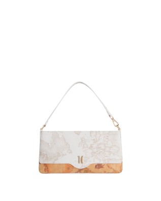 Alviero Martini Prima Classe - Pochette con manichetto in tessuto Geo White Mix
