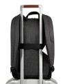  Piquadro - Zaino slim in tessuto e pelle espandibile porta pc