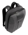  Piquadro - Zaino slim in tessuto e pelle espandibile porta pc