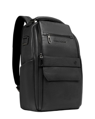 Piquadro - Customizable men's leather backpack with a...
