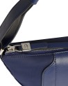  Piquadro - Borsa a tracolla media in pelle e tessuto