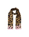 Braccialini - Foulard donna grande in poliestere stampa leopardata