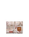  Ynot - Portafoglio Donna con Patta in Ecopelle con Stampa