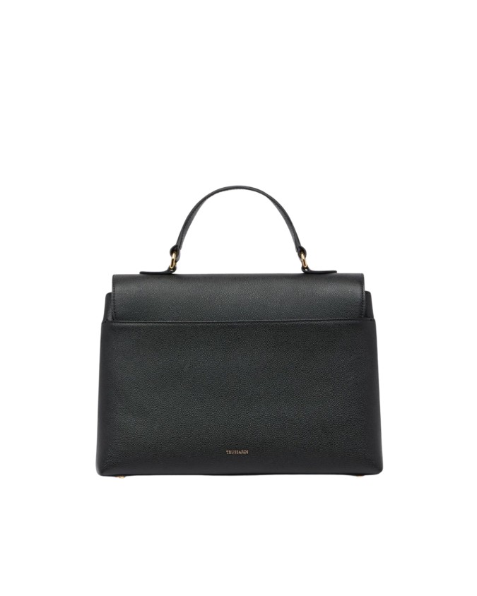  Trussardi - Borsa a mano in pelle con patta e tracolla Cameo