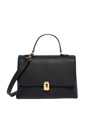  Trussardi - Borsa a mano in pelle con patta e tracolla Cameo 2