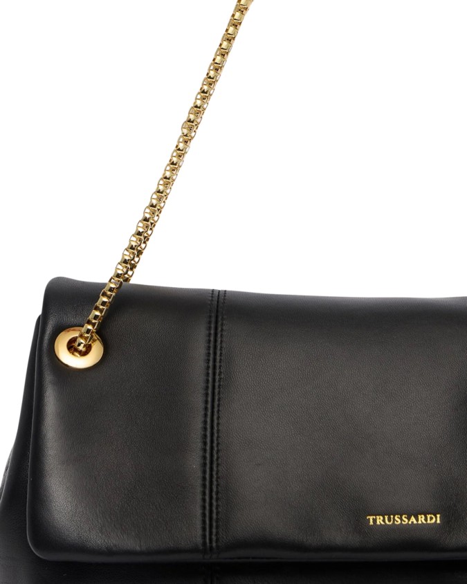  Trussardi - Borsa a Tracolla Media con Catena in Nappa Orbita