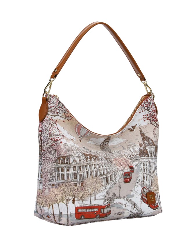  Ynot - Borsa a Spalla Hobo in Ecopelle con Manico Singolo con