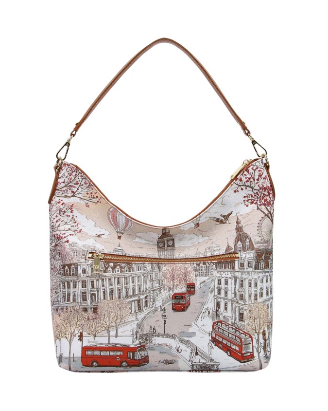 Ynot - Borsa a Spalla Hobo in Ecopelle con Manico Singolo con