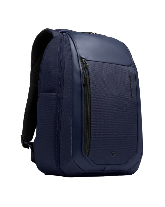 Piquadro - Zaino da viaggio porta pc 15,6" in pelle e tessuto