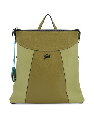 Gabs - Women's Convertible Two-Tone Leather Backpack,...