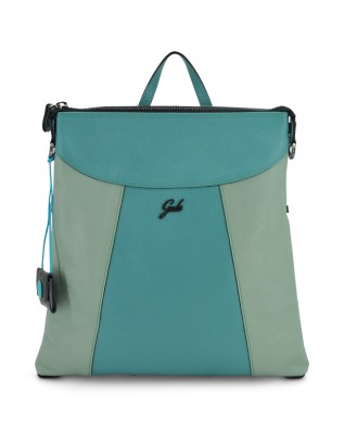 Gabs - Women's Convertible Two-Tone Leather Backpack,...