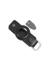  Piquadro - Portachiavi in pelle per AirTag® e CONNEQU Blue