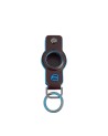  Piquadro - Portachiavi in pelle per AirTag® e CONNEQU Blue