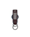  Piquadro - Portachiavi in pelle per AirTag® e CONNEQU Blue