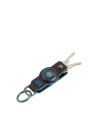  Piquadro - Portachiavi in pelle per AirTag® e CONNEQU Blue