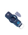  Piquadro - Portachiavi in pelle per AirTag® e CONNEQU Blue