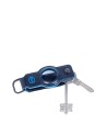  Piquadro - Portachiavi in pelle per AirTag® e CONNEQU Blue