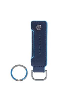  Piquadro - Portachiavi uomo in pelle Blue Square