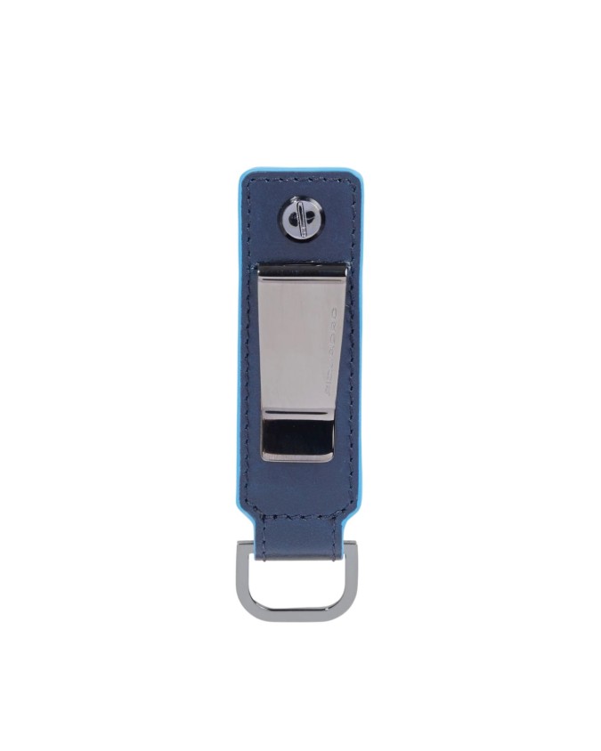  Piquadro - Portachiavi uomo in pelle Blue Square