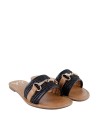 Ynot – Damen-Pantoletten mit Riemchen aus Raffia und Kunstleder Hanna