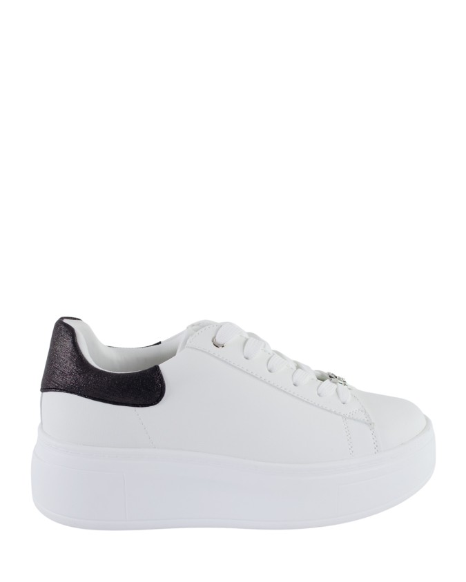  Ynot - Sneakers Donna Platform in Pelle con Charm Decorativo