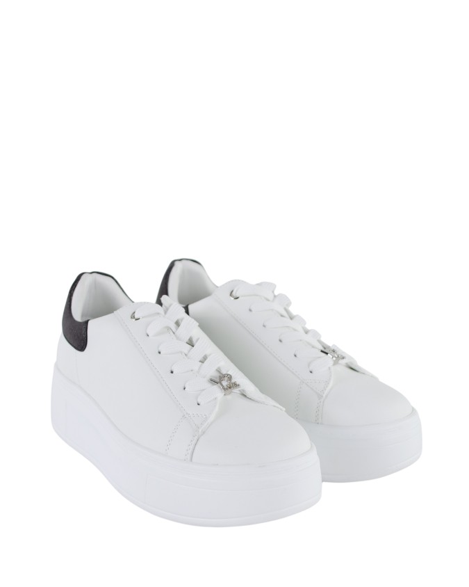  Ynot - Sneakers Donna Platform in Pelle con Charm Decorativo