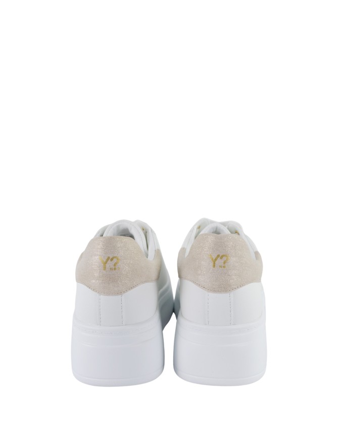  Ynot - Sneakers Donna Platform in Pelle con Charm Decorativo