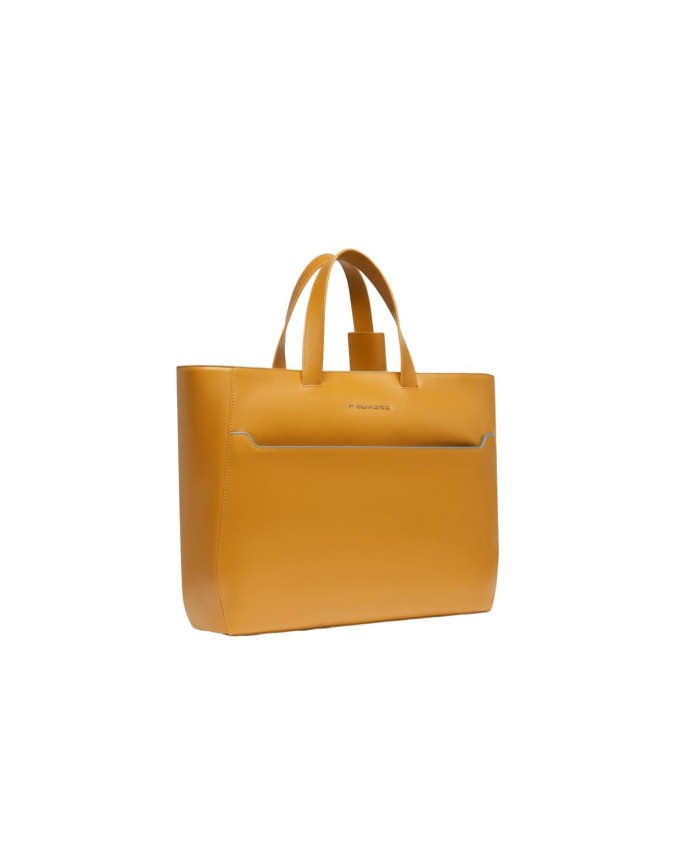  Piquadro - Shopping bag porta pc 15,6" in pelle Blue Square