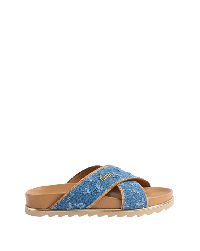  Alviero Martini Prima Classe - Sandali incrociati in denim