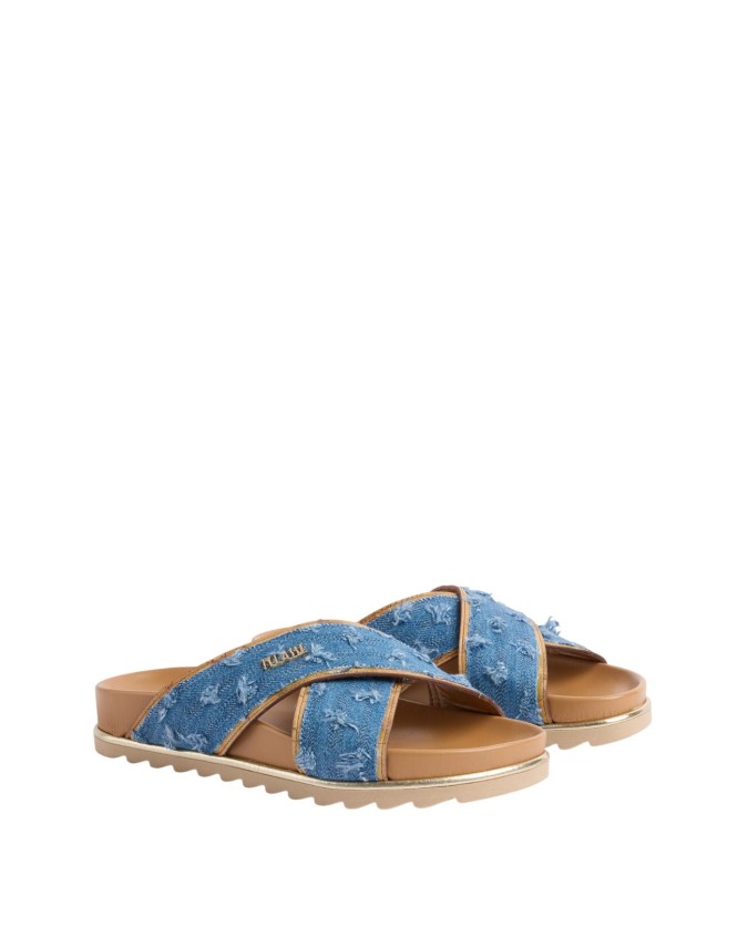  Alviero Martini Prima Classe - Sandali incrociati in denim