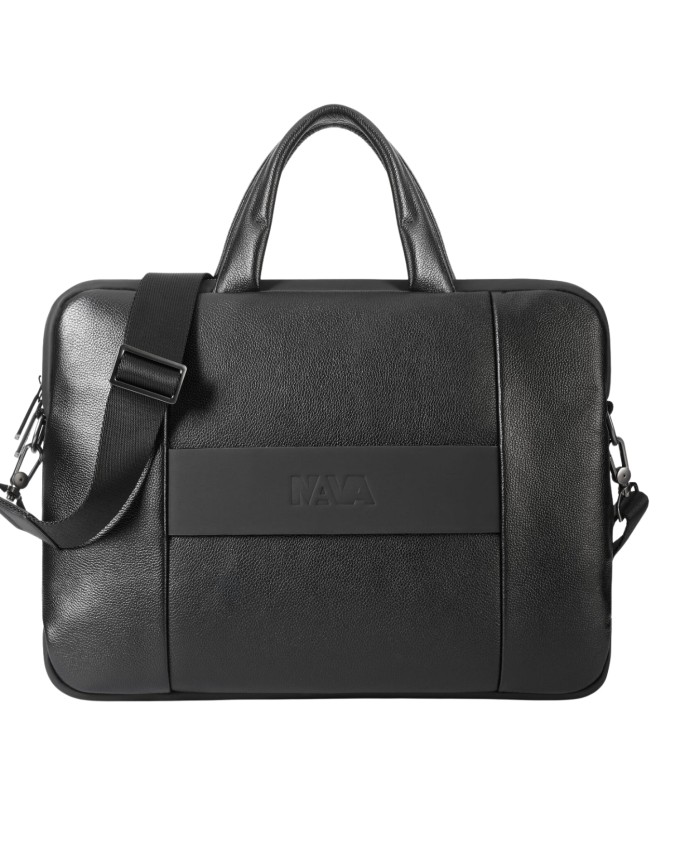  Nava - Cartella Briefcase Slim in Pelle Porta Pc 15.6" Easy