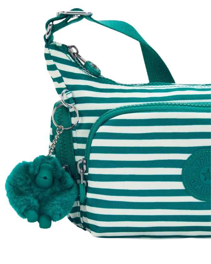  Kipling - Borsa a tracolla piccola in nylon riciclato stampa