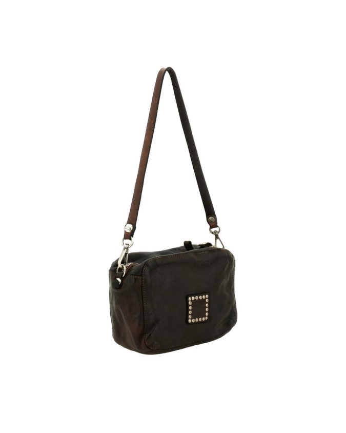  Campomaggi – Borsa a tracolla camera bag in pelle con borchie