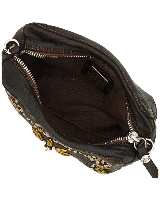  Campomaggi – Borsa a tracolla camera bag in pelle con borchie