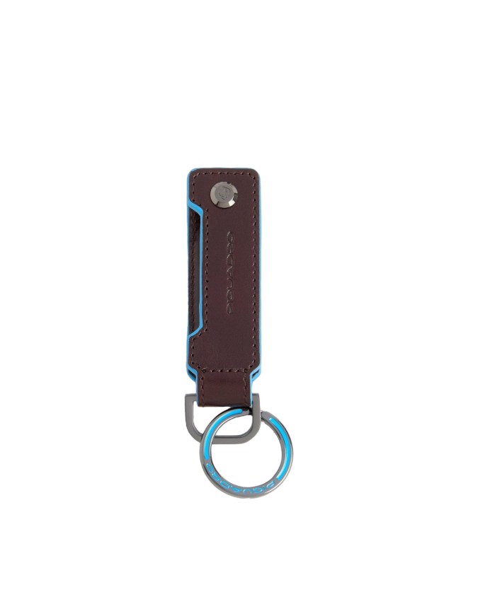  Piquadro - Portachiavi uomo in pelle Blue Square
