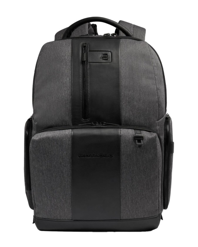  Piquadro - Zaino iconico all-tech in pelle e tessuto Bagmotic