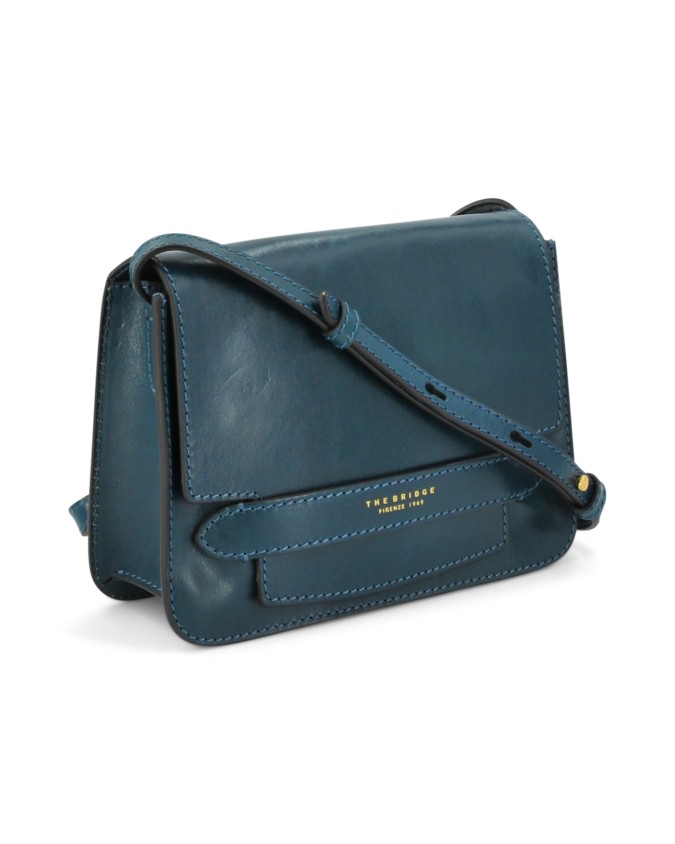  The Bridge - Borsa a tracolla in pelle con patta Lucrezia