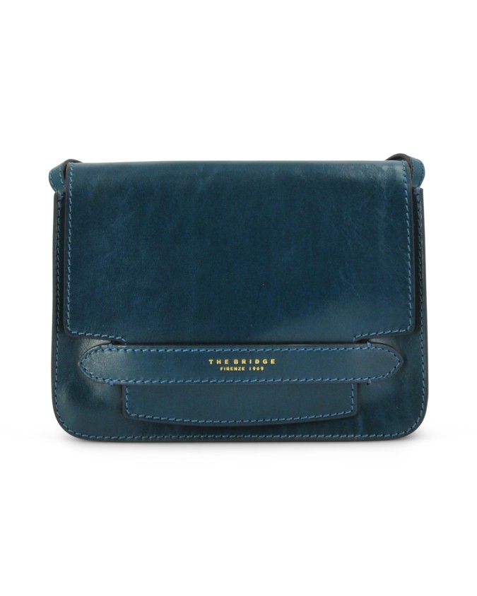  The Bridge - Borsa a tracolla in pelle con patta Lucrezia